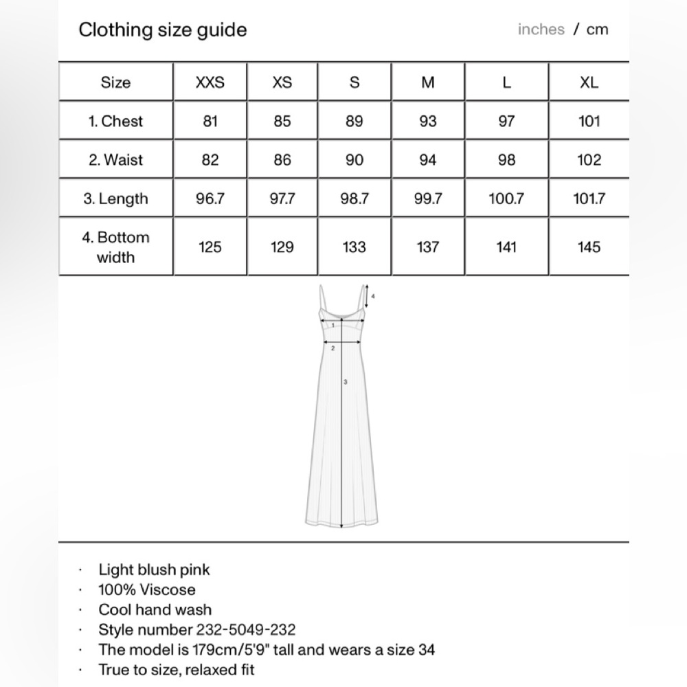 Toteme Draped viscose cami dress blush - Picture 4 of 4